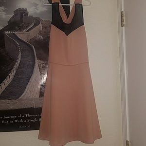 Pink bow strap dress